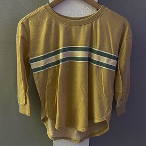 RVCA Mustard Striped Long Sleeve Shirt